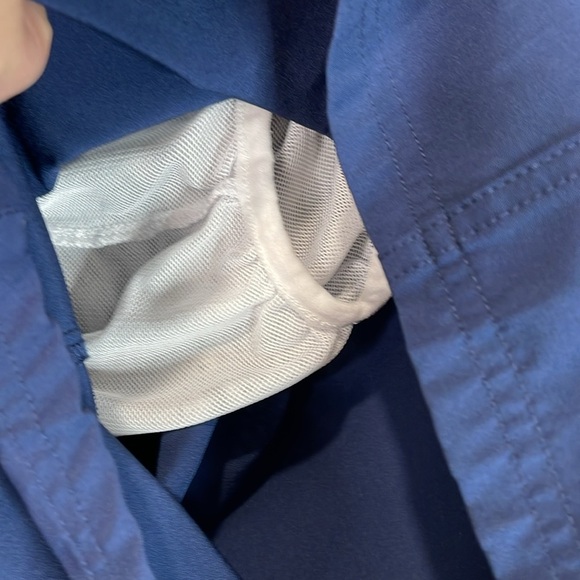 Roots Mens Graphic Logo Swim Shorts Navy Blue Mesh Lined Pockets Draw String L - Picture 6 of 13